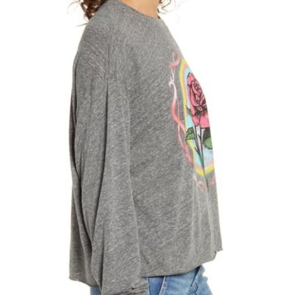 Day By Daydreamer Gypsy Rose Cropped Sweatshirt M - Picture 2 of 9